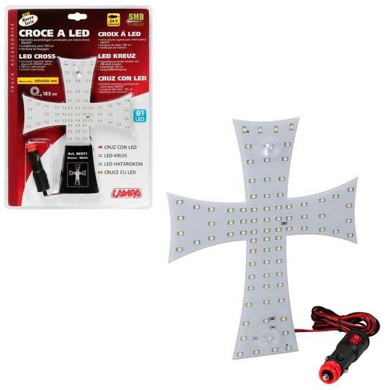 LAMPA luminous cross with cable 24V 81 LED 200X250 MM 200 CM LAM96973VAR