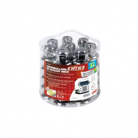 LAMPA Kit 40 pernos embellecedores acero inoxidable brillo para rueda 32 MM LAM98031