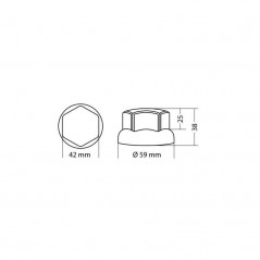LAMPA Kit of 10 chrome trim bolts for wheel 32-33 MM LAM98061