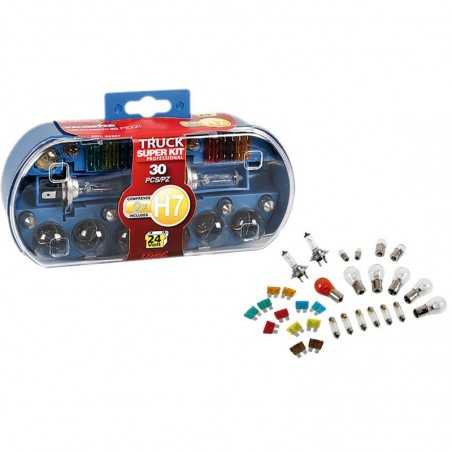 LAMPA Estuche 18 lámparas + 12 fusibles para coche H7 24V LAM98267