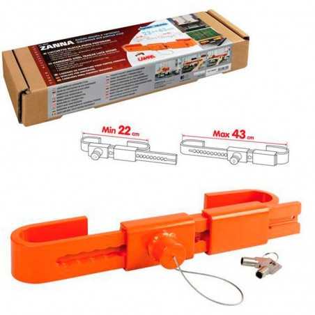 LAMPA Cierre seguridad camion puerta trasera acero galvanizado 22-43 CM LAM98690