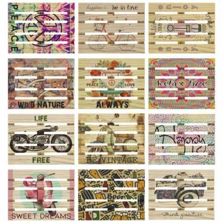 FASEBA English phrase wooden pallet coaster 10 CM 07168