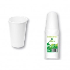 SILVEX Pack of 25 biodegradable cardboard cups 500 CC 07205