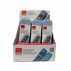 FASEBA Case with fork, spoon and stainless steel knife IBILI (16CM/16CM/18CM) 07210
