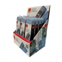 FASEBA Case with fork, spoon and stainless steel knife IBILI (16CM/16CM/18CM) 07210