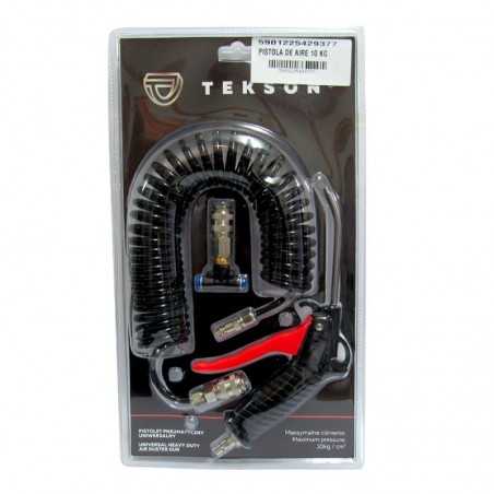 TEKSON Pistola de aire comprimido con manguera espiral MAX 10 KG 15240