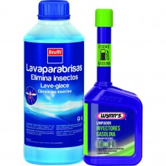 FASEBA Petrol injector cleaner pack + windshield washer removes insects 325 ML + 1L 19330
