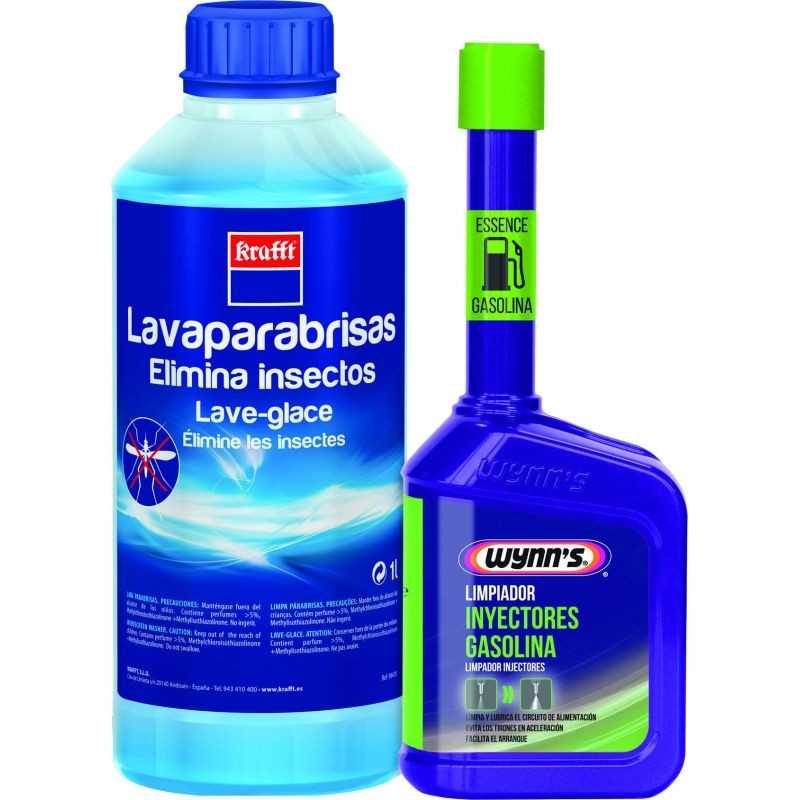 FASEBA Petrol injector cleaner pack + windshield washer removes insects 325 ML + 1L 19330