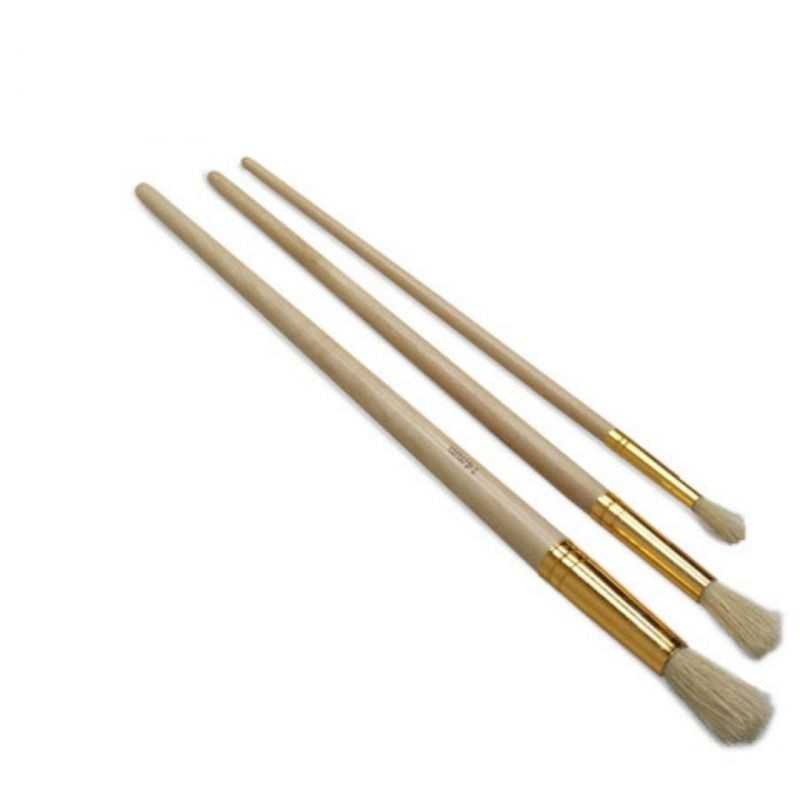 SIN MARCA Set 3 pinceles mango madera 6 MM/10 MM/14 MM 400062