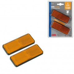 LAMPA Juego reflectores catadióptricos rectangulares para remolque 90X35 MM LAM20539VAR