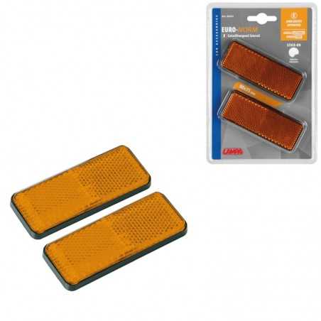 LAMPA Juego reflectores catadióptricos rectangulares para remolque 90X35 MM LAM20539VAR