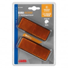 LAMPA Juego reflectores catadióptricos rectangulares para remolque 90X35 MM LAM20539VAR