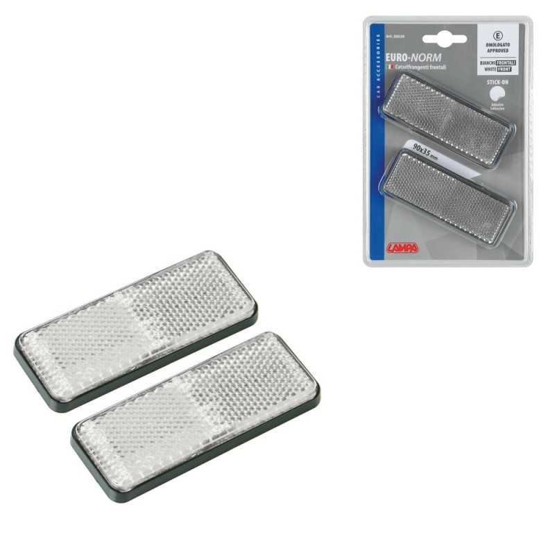 LAMPA Set of rectangular catadioptric reflectors for trailer 90X35 MM LAM20539VAR