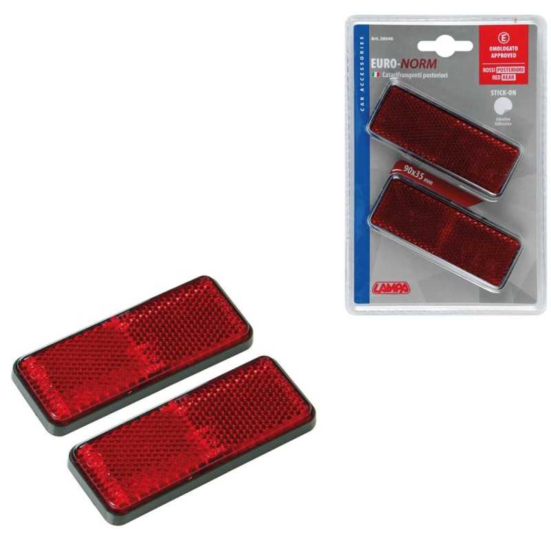 LAMPA Set of rectangular catadioptric reflectors for trailer 90X35 MM LAM20539VAR
