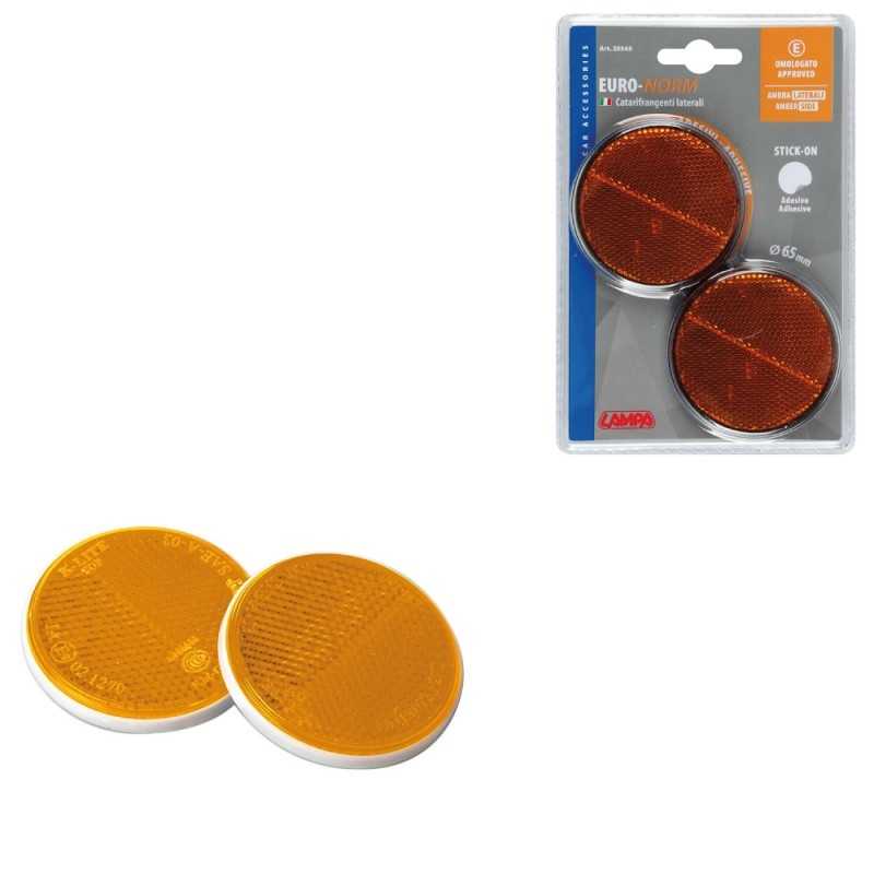 LAMPA Juego reflectores catadióptricos ovalados para remolque 65 MM LAM20544VAR