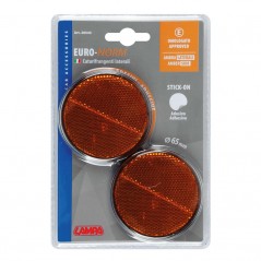 LAMPA Juego reflectores catadióptricos ovalados para remolque 65 MM LAM20544VAR