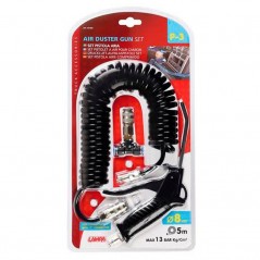 LAMPA Pistola de aire comprimido con manguera espiral MAX 13 BAR 5 M LAM97187