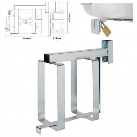 LAMPA Soporte de acero galvanizado para bidon garrafa 644X213X470 MM LAM97870