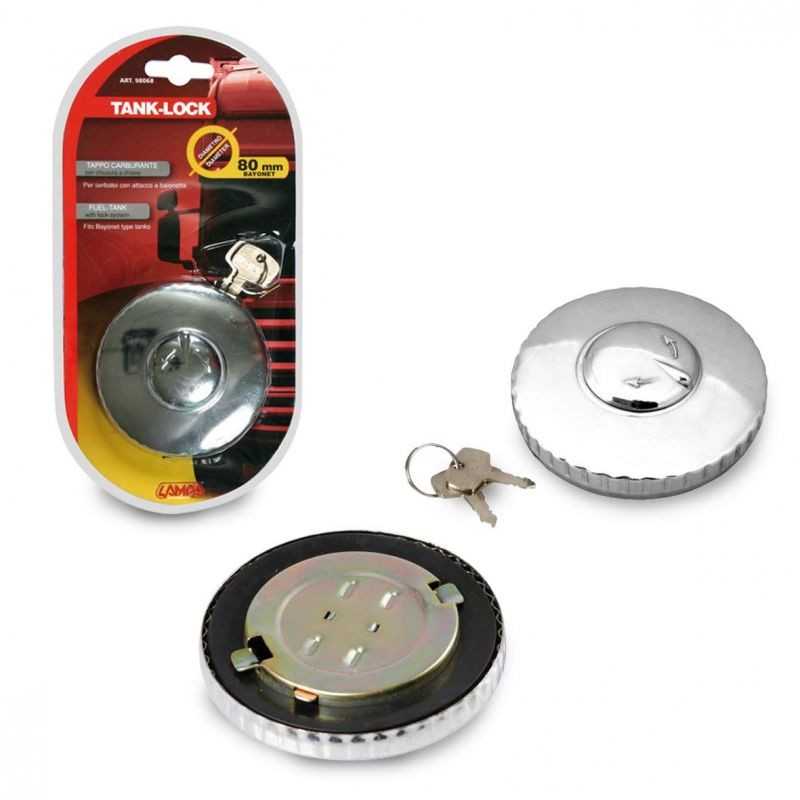 LAMPA Tapón depósito de combustible dos llaves sistema bloqueo para camión METAL 60 MM LAM98068