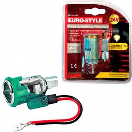 LAMPA European cigarette lighter socket with flush mount light 24V LAM98141