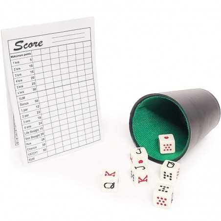 FASEBA poker dice set with cup 16285
