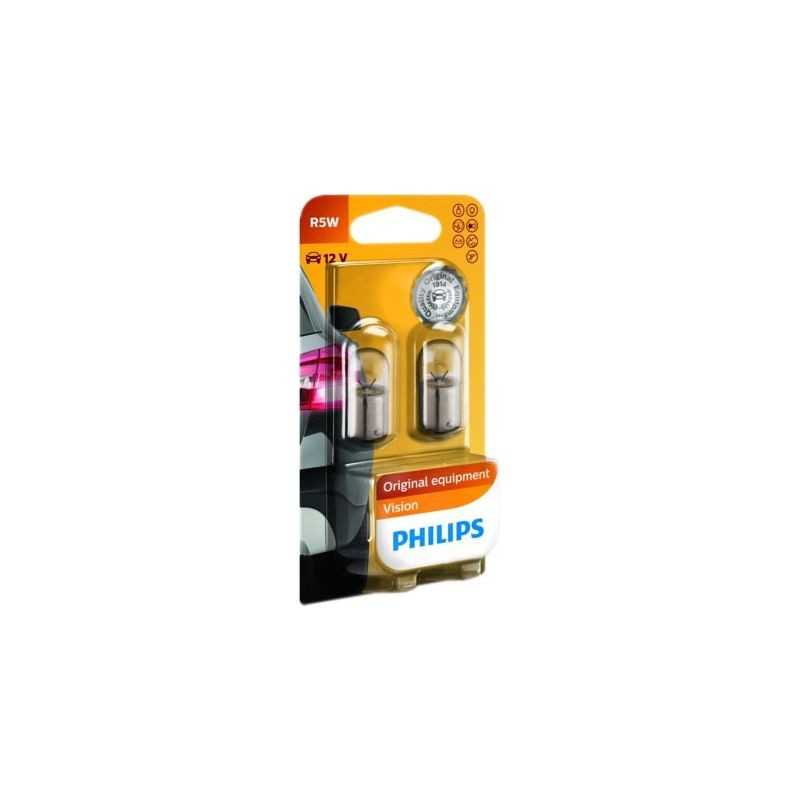 PHILIPS Blíster 2 bombillas estandar R5W 12V 5W BA15S 17236