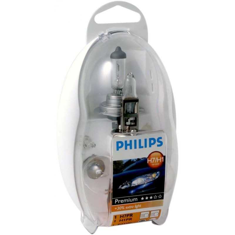PHILIPS Caja 5 lámparas bombillas H1/H7 EASY KIT 12V 17246