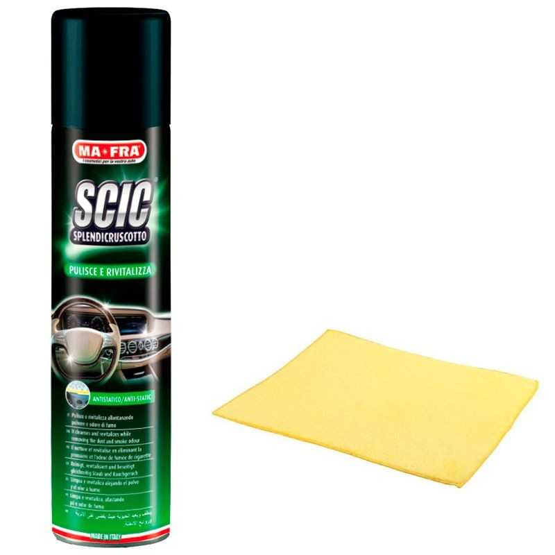 MAFRA Sanitizing dashboard cleaner with cloth SCIC GREEN 600 ML 18133B