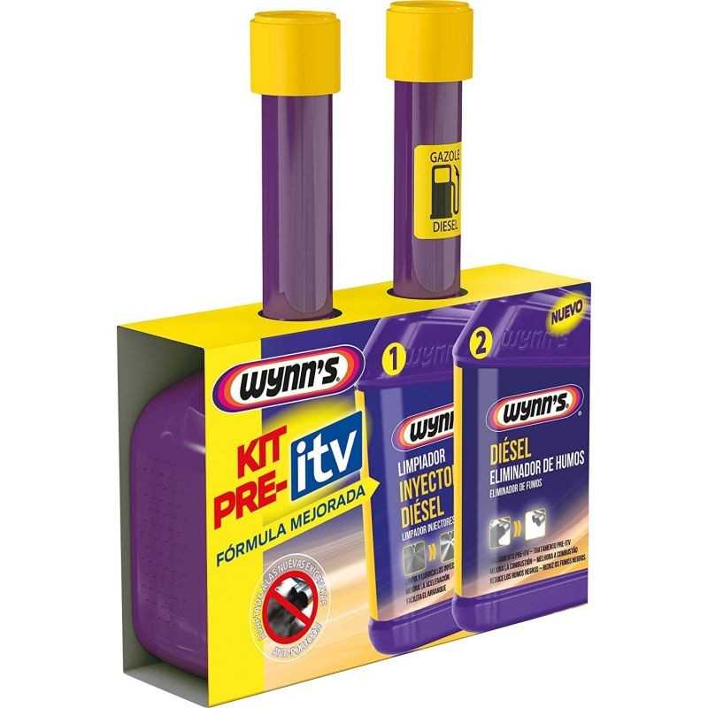 WYNNS Kit especial antipolucion diesel eliminador de humos + limpiador inyectores WYNN'S 325 ML 19222
