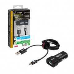 LAMPA Cargador universal carga rápida para teléfono móvil 2 en 1 USB / MICRO 12/24V LAM38923