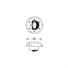 LAMPA Lámpara bombilla halógena S3 12V 15W P26S LAM91504