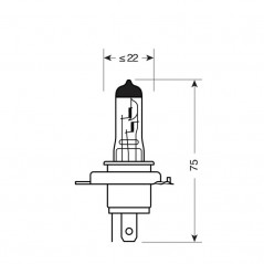 LAMPA Lámpara bombilla halógena HS1 12V 35/35W P43T LAM91505