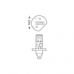 LAMPA Lámpara bombilla homologada H1 24V 70W P14 5S E LAM98203