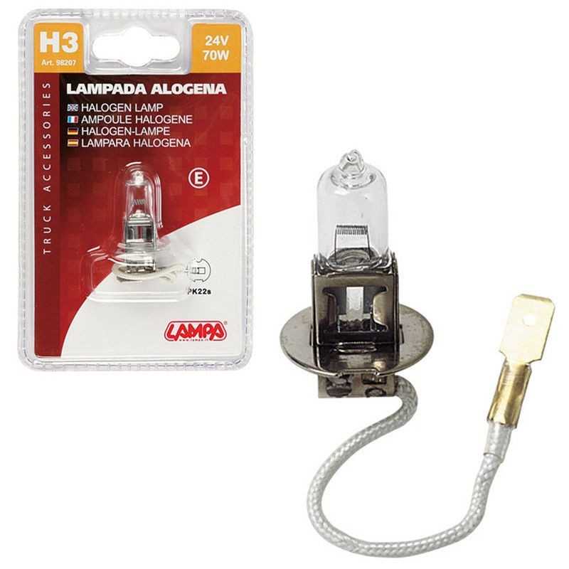 LAMPA Lámpara bombilla homologada H3 24V 70W PK22S E LAM98207