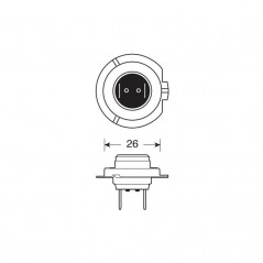 LAMPA Lámpara bombilla homologada H7 24V 70W PX26D E LAM98213