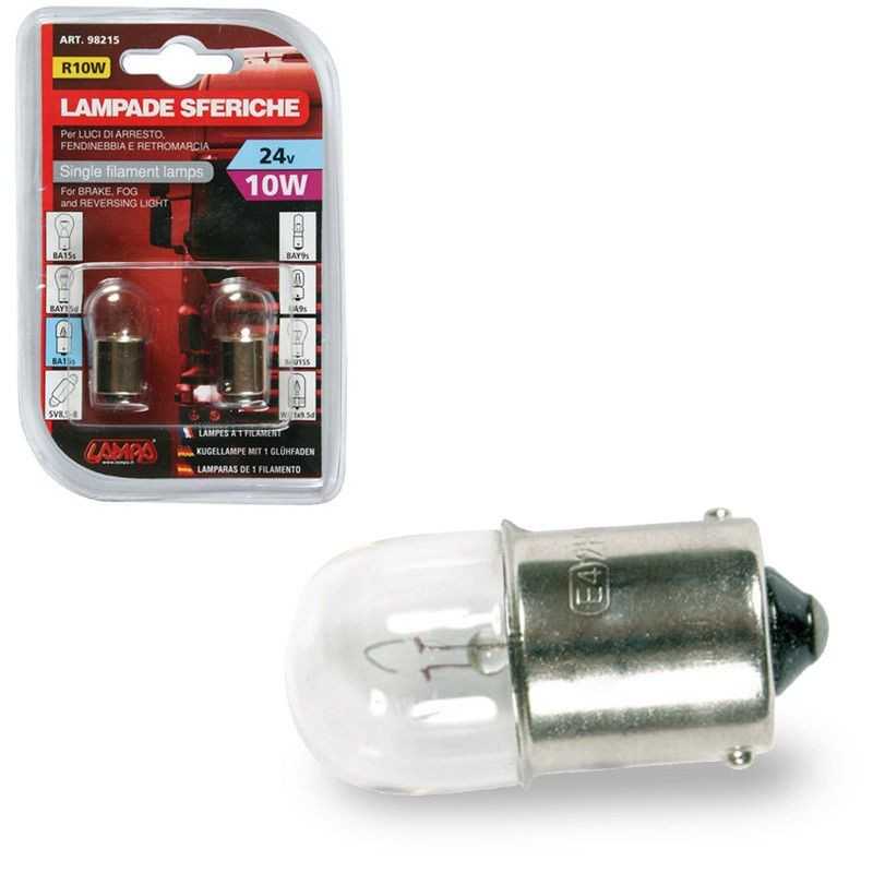 LAMPA Blister 2 lámparas bombillas homologadas 10W 24V BA15S E LAM98215