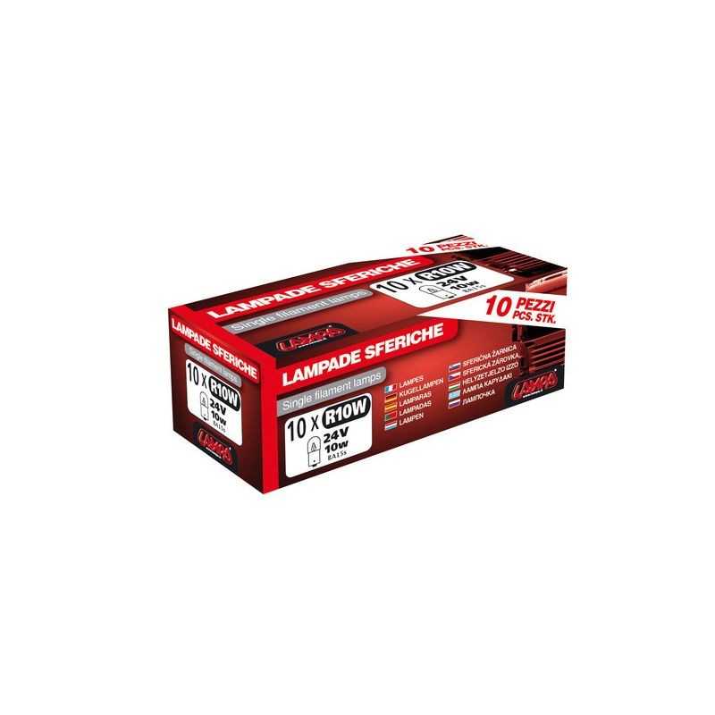 LAMPA Caja 10 lámparas bombillas homologadas R10W 24V 10W BA15S E (10UD) LAM98216