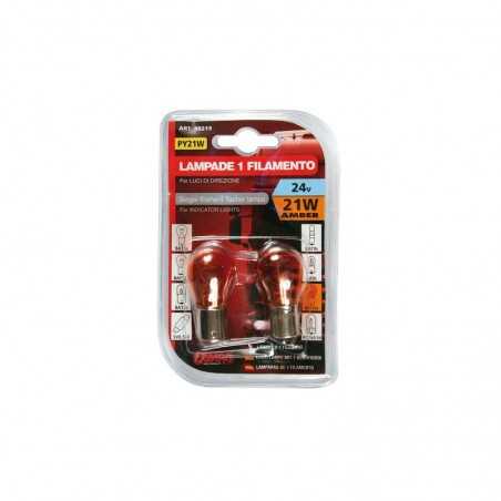 LAMPA Blister 2 lamps bulbs 1 filament approved P21W 24V 21W BAU15S E LAM98219