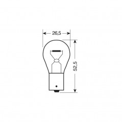 LAMPA Blister 2 lámparas bombillas 1 filamento homologada P21W 24V 21W BAU15S E LAM98219