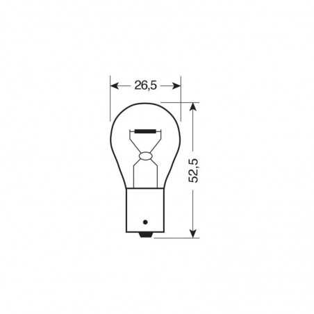 LAMPA Blister 2 lamps bulbs 1 filament approved P21W 24V 21W BAU15S E LAM98219