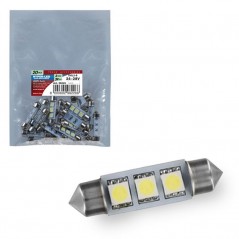 LAMPA Bag of 20 lamps bulbs 3 chips HYPER LED 10X39 MM 24/28V 3SMD SV8 5-8 LAM98226