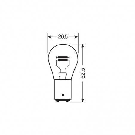 LAMPA Blister 2 lamps bulbs 2 filaments approved P21/5W 24V 21/5W BAY15D E LAM98231