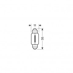 LAMPA Blister 2 lámparas bombillas homologadas C5W SILURO 11X35MM 24V 5W SV8 5-8 E LAM98249