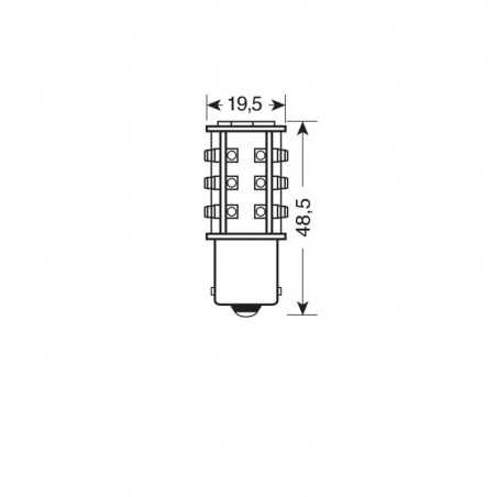 LAMPA LÁMPARA BOMBILLA HYPER LED POWER 39 24/28V P21W LAM98257