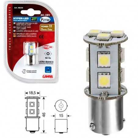 LAMPA LÁMPARA BOMBILLA HYPER LED POWER 33 24/28V P21W LAM98259