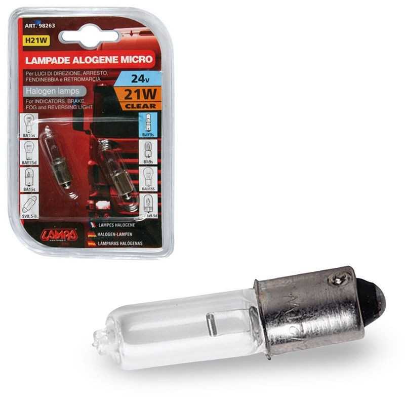 LAMPA White bulb lamp with socket H21W 24V BAY9S E LAM98263