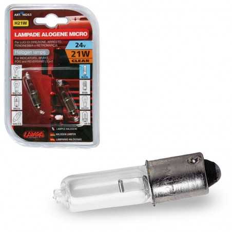 LAMPA Lámpara bombilla blanca con casquillo H21W 24V BAY9S E LAM98263