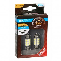 LAMPA Blister 2 lámparas bombillas 3 chips HYPER LED 24/30V 36-12 SMD LAM98273