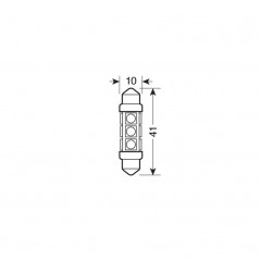 LAMPA Blister 2 lámparas bombillas 3 chips HYPER LED 24/30V 36-12 SMD LAM98273