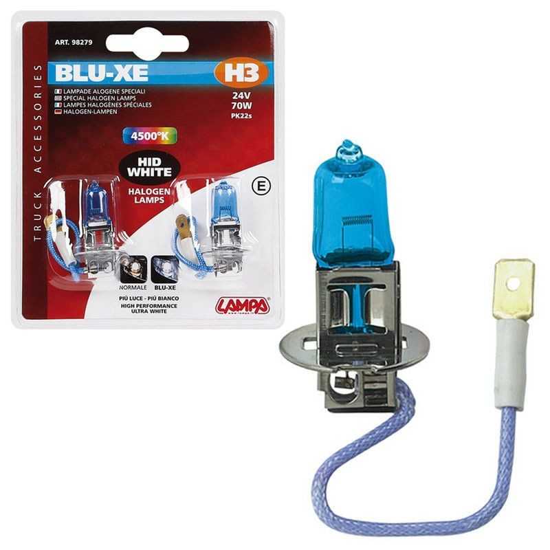 LAMPA Blister 2 lámparas bombillas homologadas H3 BLUE-XE 24V 70W PK22S E LAM98279